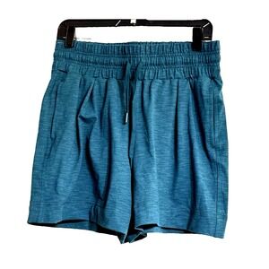 Mondetta Teal Blue Active Performance Drawstring Shorts Side Pockets Size M